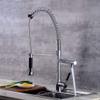 RFXOGTYFZ High-Arc Brass Kitchen Spring Faucet with Pull-Out Spray Head view 4