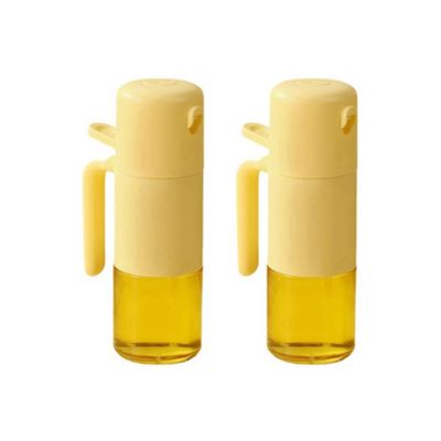 Yominerr Household Glass Oil Dispenser, Dual-Purpose Oil Bottle for Outdoor Use, Leakproof, Spray Press, Oil Dispenser B