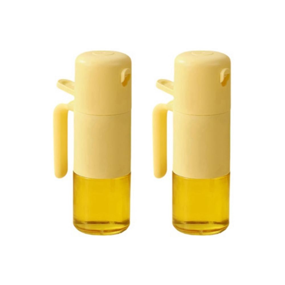 Yominerr Household Glass Oil Dispenser, Dual-Purpose Oil Bottle for Outdoor Use, Leakproof, Spray Press, Oil Dispenser B