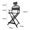 Extra-Tall Folding Makeup Artist Chair with Headrest, Portable Director's Chair, 136 kg Capacity view 3