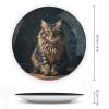 RKJVB Decorative Bone China Plate, 25.7 cm, with Stand, Cute Cat Design view 2