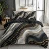 CozyRest Black Reversible Duvet Cover Set, 200 x 200 cm, 3-Piece Nordic Style view 1