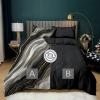 CozyRest Black Reversible Duvet Cover Set, 200 x 200 cm, 3-Piece Nordic Style view 4