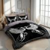 Gray Microfiber Bedding Set, Celtic Bird Tarot Duvet Cover, 135 x 200 cm view 2