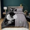 Gray Microfiber Bedding Set, Celtic Bird Tarot Duvet Cover, 135 x 200 cm view 4
