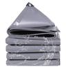 WLRHGl Gray Tarp Cover, 0.5 x 25.5 m, with Eyelets and Reinforced Corners, WLR010 view 1