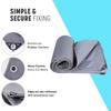 WLRHGl Gray Tarp Cover, 0.5 x 25.5 m, with Eyelets and Reinforced Corners, WLR010 view 3