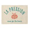 Linen-Look Placemat “La Pression Je la Bois” Apéro Bar Beer Pint, Large Format 40 x 28.5 cm view 1