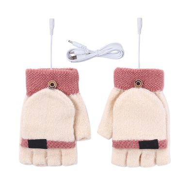 SAUTRV Women's Winter Mesh Knit Gloves with Thick Velvet Lining, Warm Patterned Mittens, Yellow, One Size