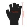 SAUTRV Women's Winter Mesh Knit Gloves with Thick Velvet Lining, Warm Patterned Mittens, Yellow, One Size view 4
