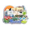 QUWSNE Muscat Oman Refrigerator Magnet, 3D Travel Souvenir with Classic Landmarks view 1