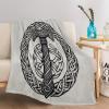 Kids' Cozy Blanket 130 x 150 cm, Sherpa-Style Fleece, Viking Hammer Pattern view 4