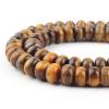 DIQIO Natural Stone Beads for Jewelry Making, 8 x 5 mm, Yellow Tiger Eye view 2