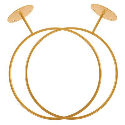 Supvox 2-Piece Iron Ball Holders for Basketball and Soccer, Gold