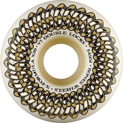 Bones Wheels Double Lock X-Formula Skateboard Wheels, 54 mm, 99A, V7 Double Lockers