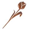 PAMINGONO Brown Iron Tulip Garden Stake for Outdoor Areas view 1