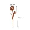 PAMINGONO Brown Iron Tulip Garden Stake for Outdoor Areas view 2