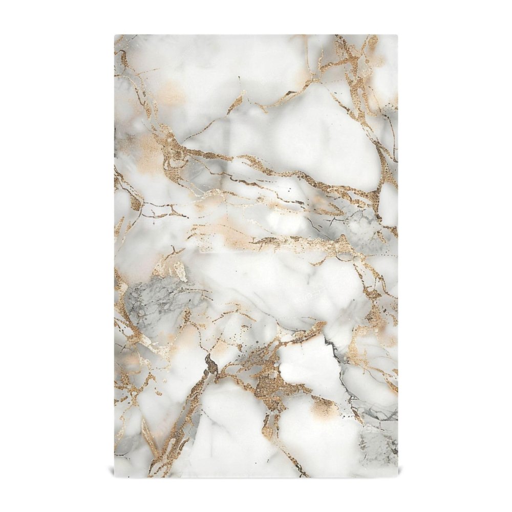Amooorous Terry Dish Towels, White/Gold, 4-Pack, 28 x 18 in