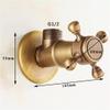 AUNANGLJSCS Stainless Steel Retro Angle Valve, Antique Brass Triangle Water-Control Valve, 1/2 x 1/2, Light Gray view 2