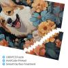 GFLFMXZW 1000-Piece Personalized Corgi Puzzle with Storage Bag, 50 x 74.9 cm view 3