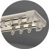 Ceiling-Mounted Double Curtain Track, 5.2 m, Heavy-Duty Aluminum Track for Room Dividers, White/Champagne, Extendable 1–6 m view 1