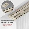 Ceiling-Mounted Double Curtain Track, 5.2 m, Heavy-Duty Aluminum Track for Room Dividers, White/Champagne, Extendable 1–6 m view 3