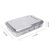 Stainless Steel Box with Lid, 1 Piece, Silver, Sterile Container view 4