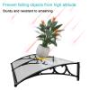Door Awning, Polycarbonate Canopy, 39 x 51 in, Black Brackets view 4