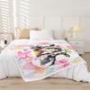 Loussiesd Children's Cow Blanket, 220 x 240 cm, Farm Animal Butterfly, Retro Cowboy Western Decor view 2