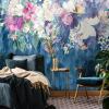 YLLMNOBM Retro Abstract Rose Floral 3D Peel-and-Stick PVC Wallpaper view 1