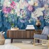 YLLMNOBM Retro Abstract Rose Floral 3D Peel-and-Stick PVC Wallpaper view 2