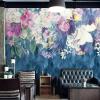 YLLMNOBM Retro Abstract Rose Floral 3D Peel-and-Stick PVC Wallpaper view 3