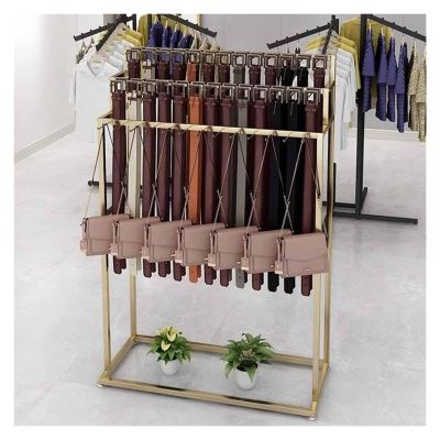Freestanding Belt and Tie Rack with Wheels