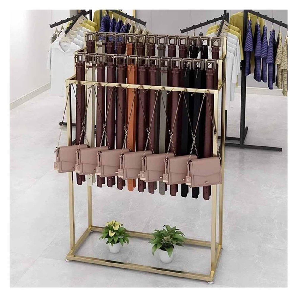 Freestanding Belt and Tie Rack with Wheels