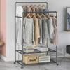 GJVBGA Double-Rail Garment Rack, 120 cm, Black view 1