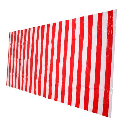 JOINPAYA Reusable Striped Plastic Tablecloth for Party and Carnival Circus Decor
