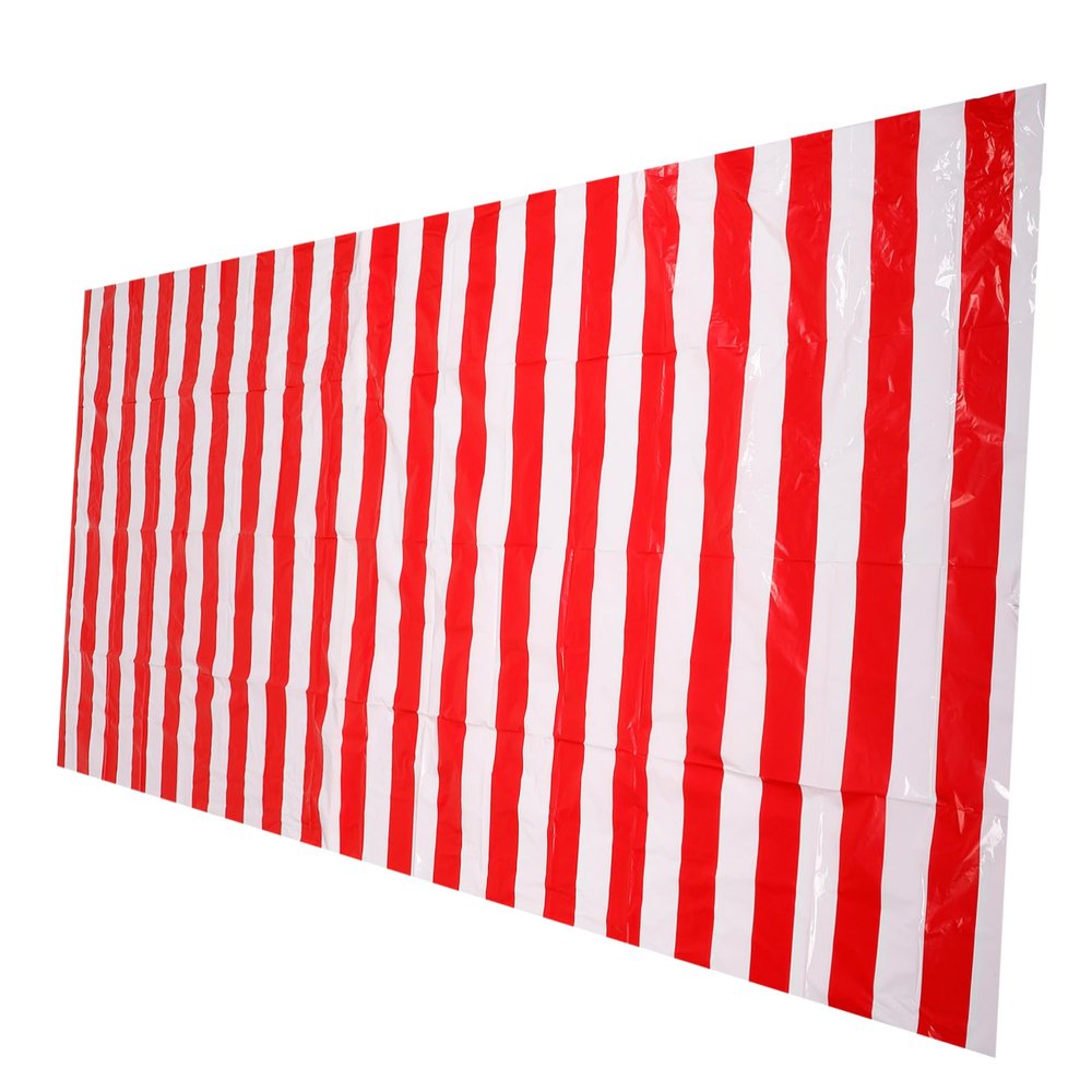 JOINPAYA Reusable Striped Plastic Tablecloth for Party and Carnival Circus Decor