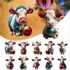 Dragon Christmas Tree Ornament - 2D Acrylic Cat Pendant view 1