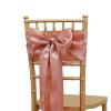 Highdi Satin Chair Sash Bows for Weddings, Parties and Events, Pink, 100 Pieces view 1