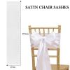 Highdi Satin Chair Sash Bows for Weddings, Parties and Events, Pink, 100 Pieces view 2