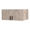 Lomadox SELAWIK-166 Bedroom Wardrobe, 2-Door with Top Cabinet, 92 cm Wide, Oak/Graphite view 4