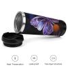 HKMNTGD Insulated Travel Coffee Mug with Purple Butterfly Print view 3