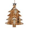 Orange Cats Christmas Wooden Ornaments, Christmas Tree Hanging Decorations view 1