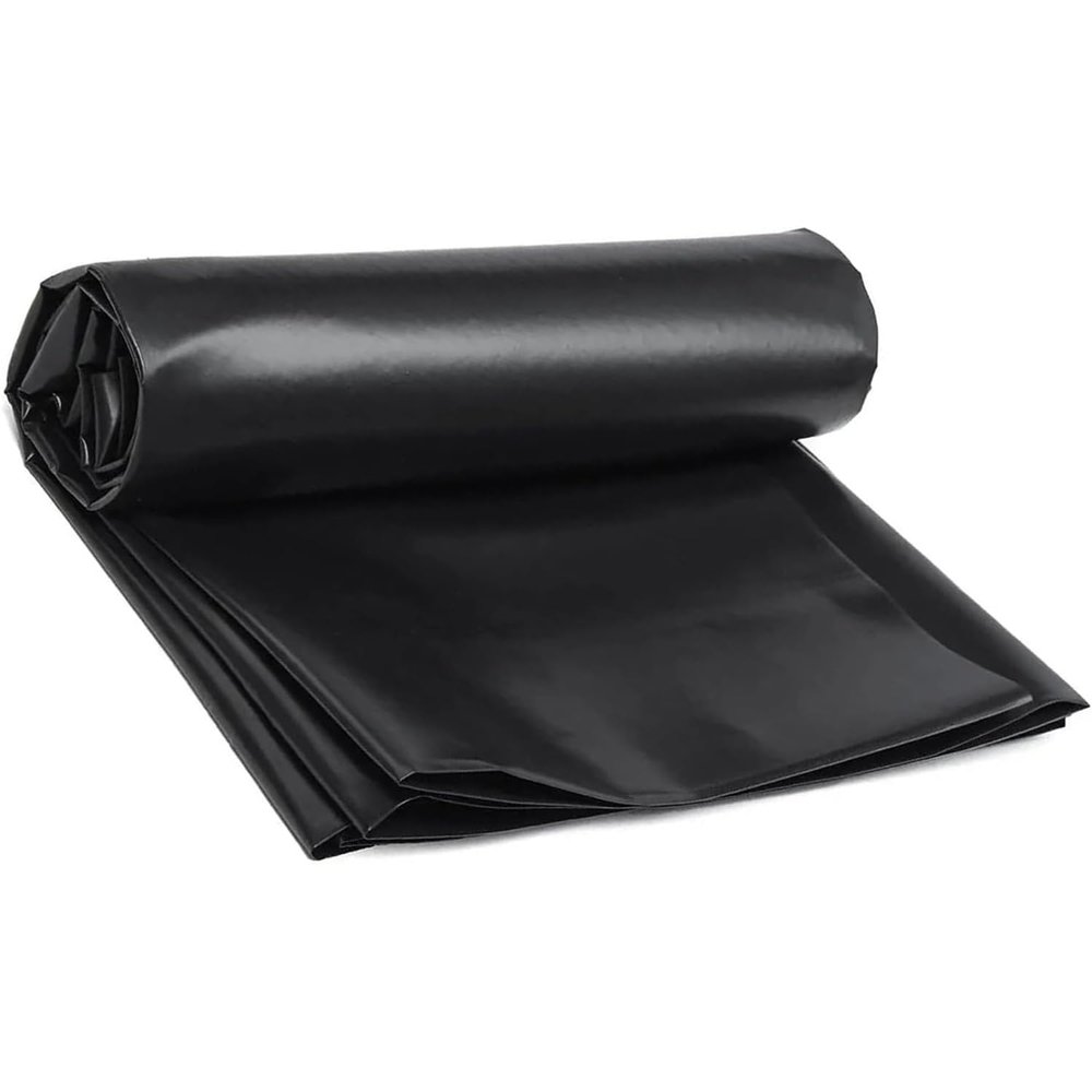 Flexible HDPE Fish Pond Liner, 5 m x 7 m, Waterproof Stream and Fountain Liner, 8 m x 9 m, 9 m x 10 m, Black Pond Liner for Fountains and Waterfalls (Size: 1 m x 1 m)