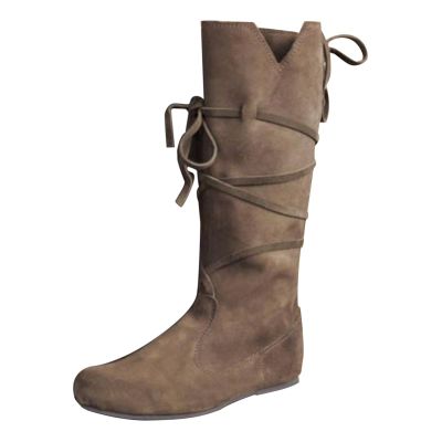 Men's Medieval Pirate Costume Boots – Faux Leather Renaissance Steampunk Gothic