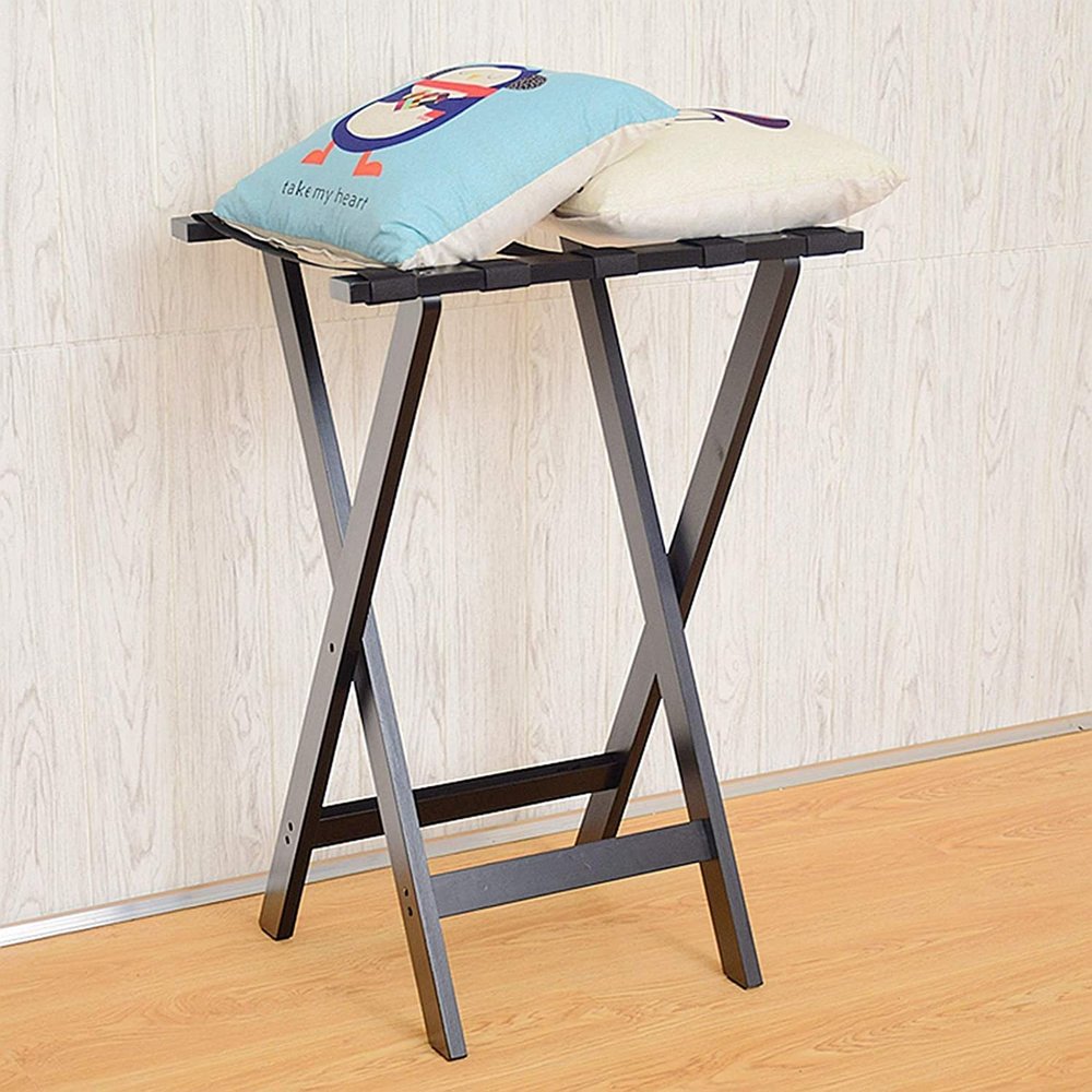 GMWARDDF Folding Solid Wood Hotel Luggage Rack
