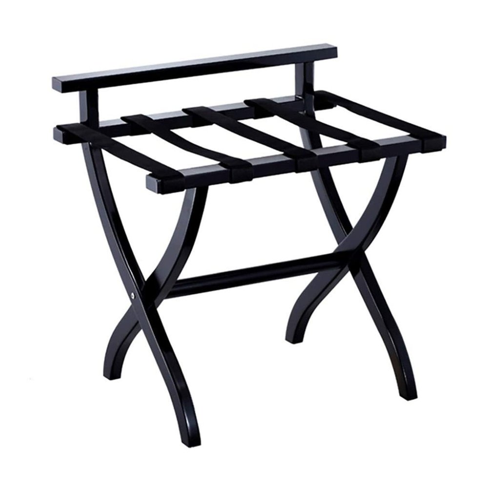 GMWARDDF Hotel Luggage Rack, Folding Suitcase Stand, Solid Wood, Size B Star