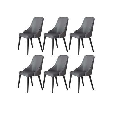 ZONABSQQ Set of 6 Modern PU Leather Dining Chairs