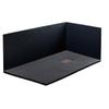FRASCIO Line Extra Slim Black Shower Tray 90 x 175 cm, Synthetic Resin and Marble Powder Blend, with Included Drain view 2