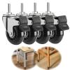 2.5-Inch PU Swivel Furniture Casters, 4-Pack view 1